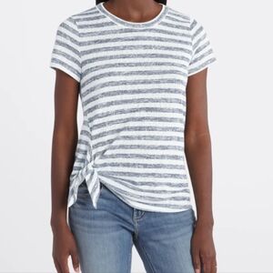 Michelle Side Tie Knit Tee